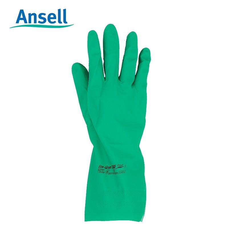 安思尔08-354氯丁橡胶耐油 酸碱溶剂实验加长加厚工作防 化工手套