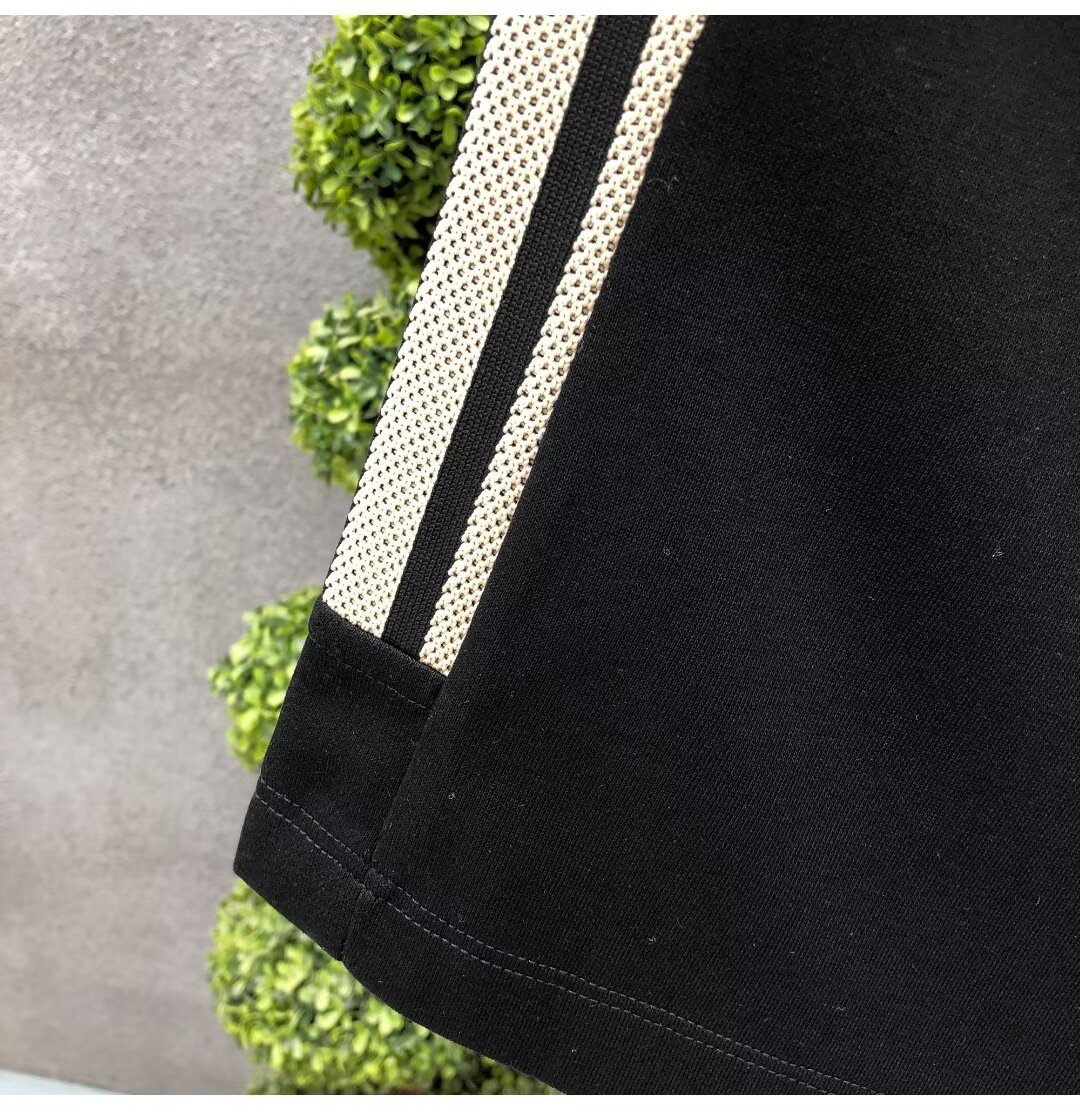 Men's Black Embroidered Casual Shorts Trendy Summer Outerwear Sports Pants New Style_viptrois.com