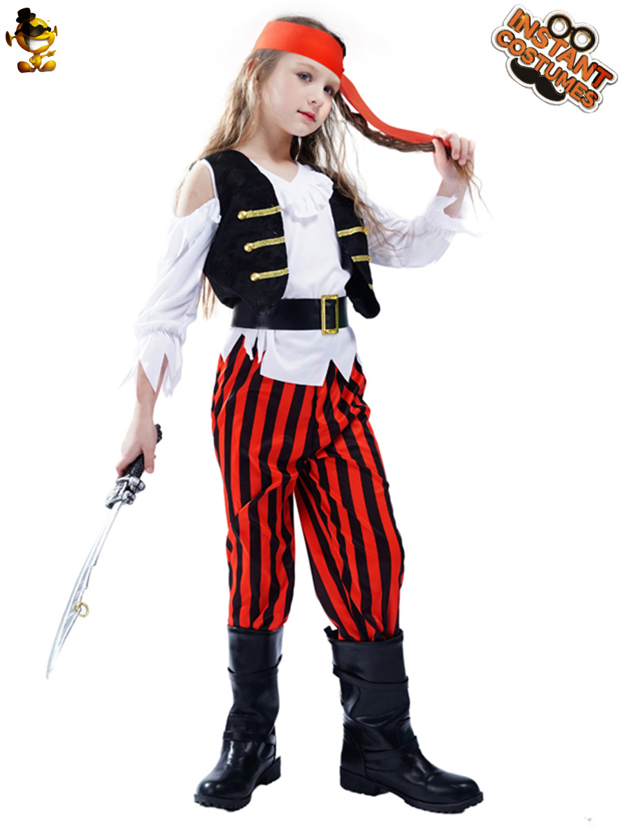 Traje de falda pirata para niños de Halloween