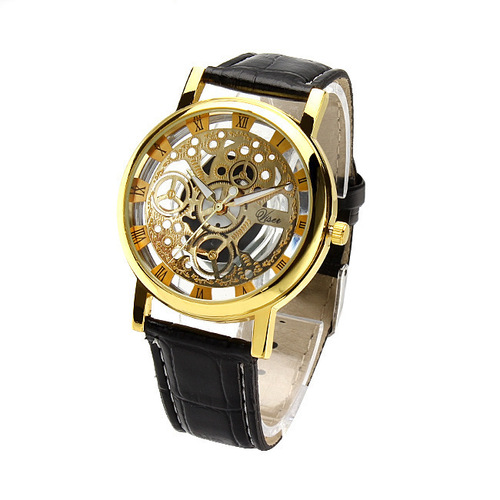 2025 Cross-border New Business Men's Non-Mechanical Watch with Hollow Design Strap Watch Dropshipping One Piece