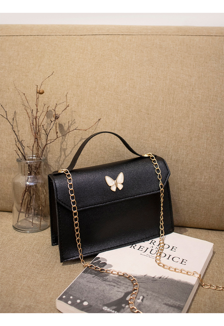 Women's Small Pu Leather Butterfly Fashion Square Flip Cover Crossbody Zip-up bag display picture 14