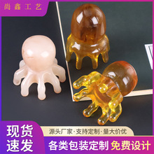 头部按摩器 多功能树脂八爪章鱼梳 背部推拿经络疏通神器刻LOGO