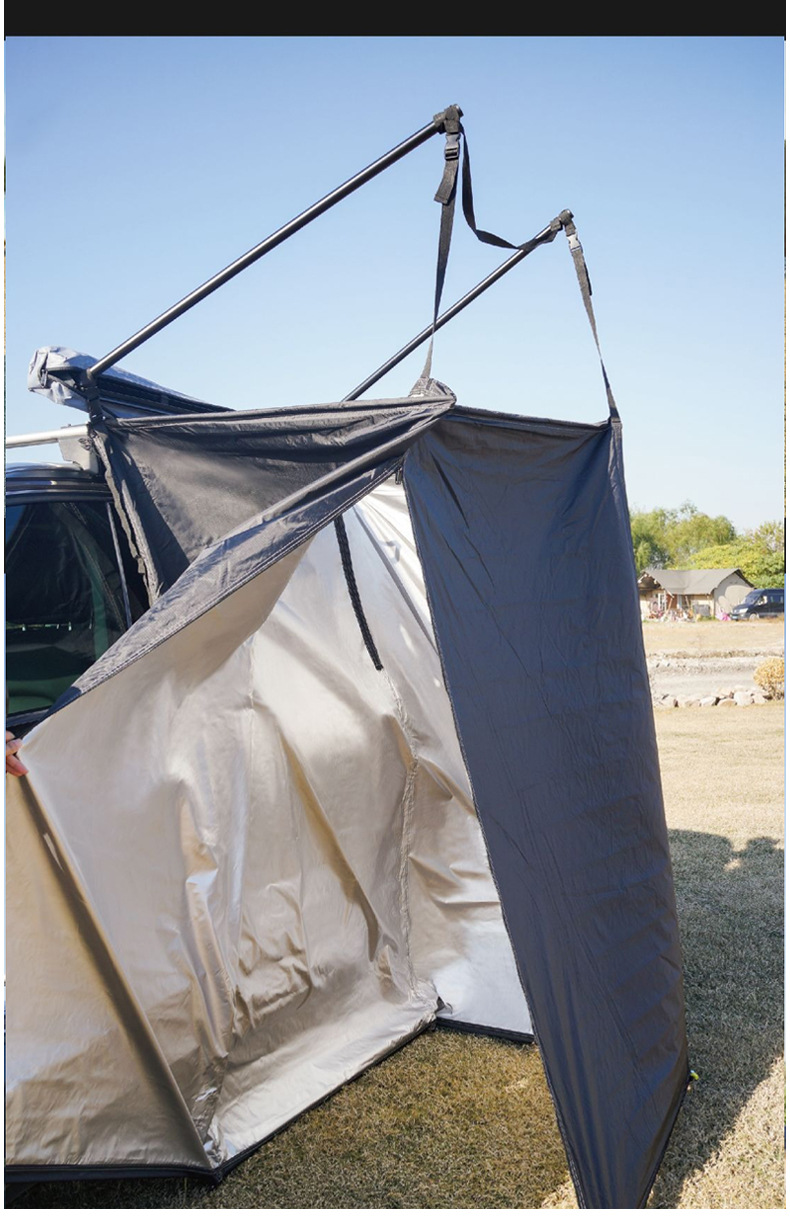 Car side shower tent, outdoor car rear changing and bathing tent, camping mobile toilet, temporary changing room