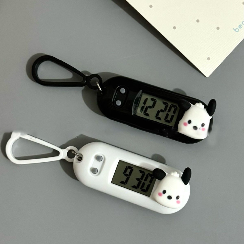 新型のパチャ犬の小さい掛け時計の携帯型のミニ時計のデスクトップの学習試験の時間表の静音のタイマー|undefined