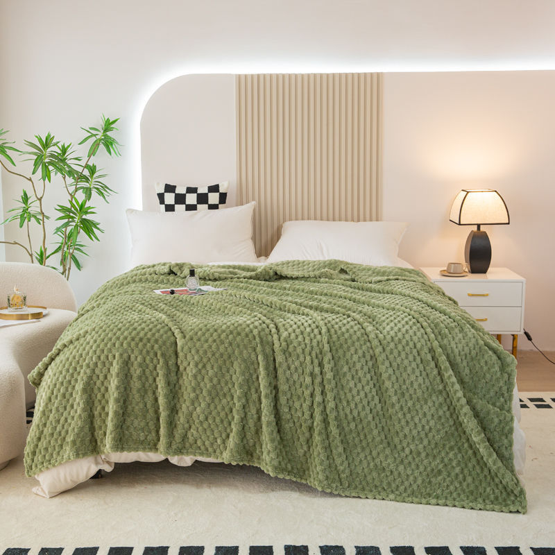 Cubierta de acondicionador de oro acurrucado dormitorio de estudiantes se puede lavar con máquina mantas de mantas de lana mágica de verano cuatro estaciones