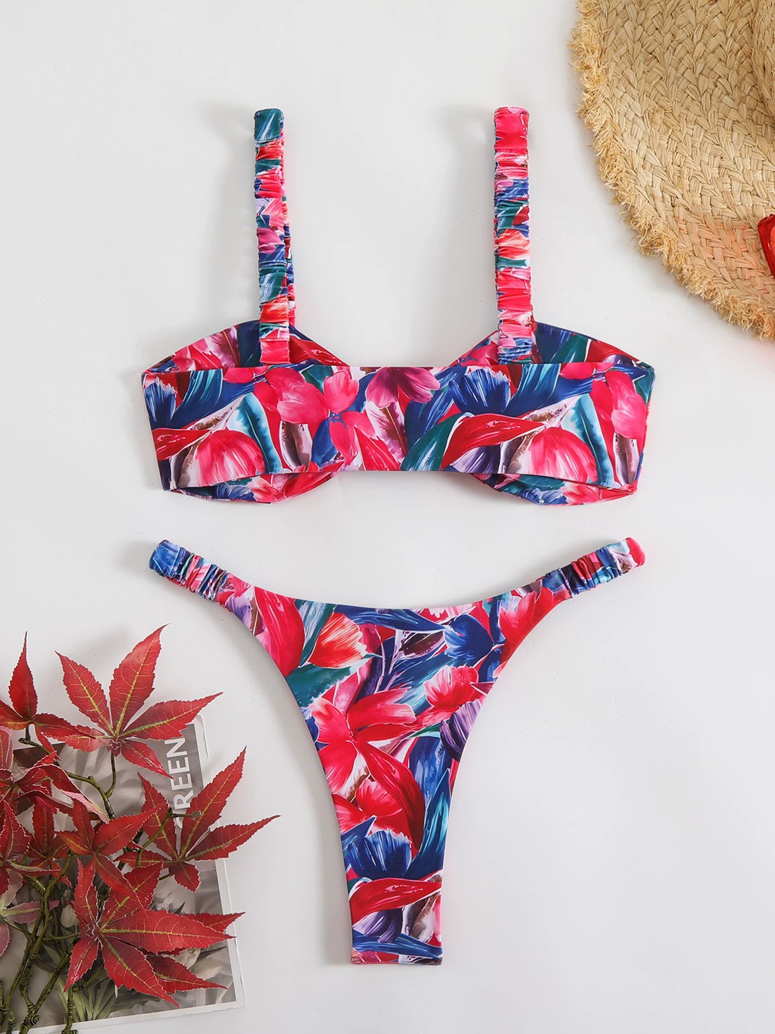 Раздельный sexy пляжный купальник, Aliexpress, Amazon, городской стиль, утягивающий эффект