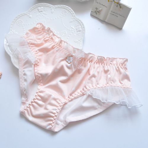 Long-term supply of Japanese style small fresh multi-color printed milk silk princess embroidered triangle girl cute women's underwear
