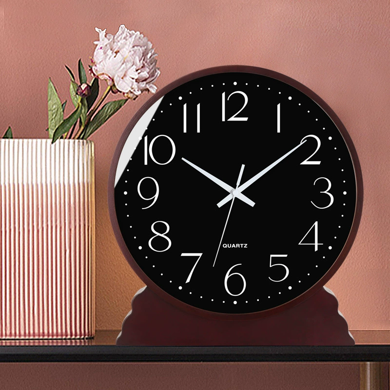 精工 Мovement Clock Домашний настольный часы Настольный декор Натуральное дерево Механизм с маятником Часы для гостиной Радиоволна Автоматическое время