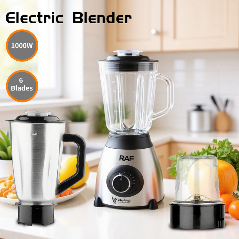 Cross-Border Three-In-One Household High-Speed Blender with 1.5L Capacity, Food Grinder, Ice Crusher, Multifunctional