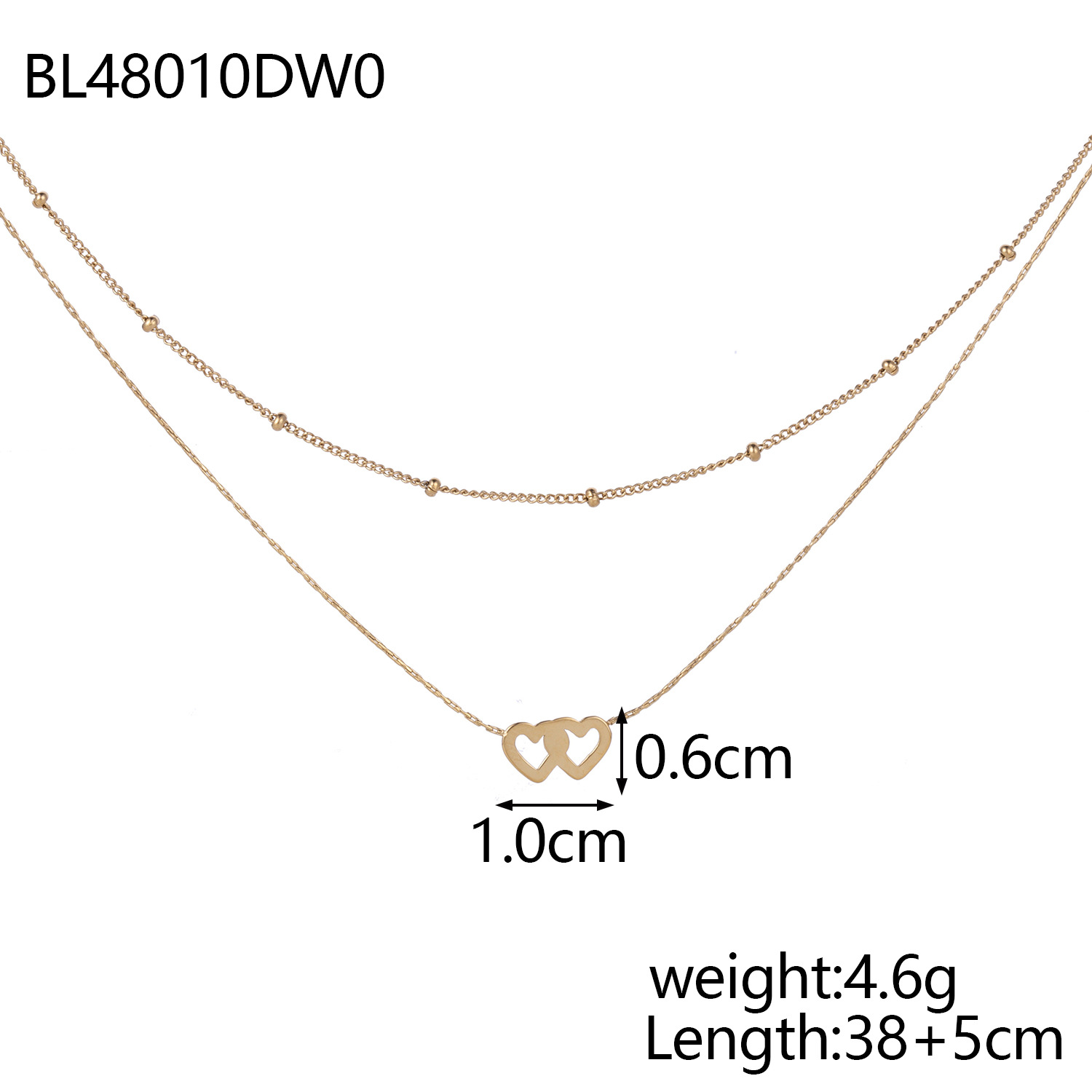 Stainless Steel Gold Color  Necklace
