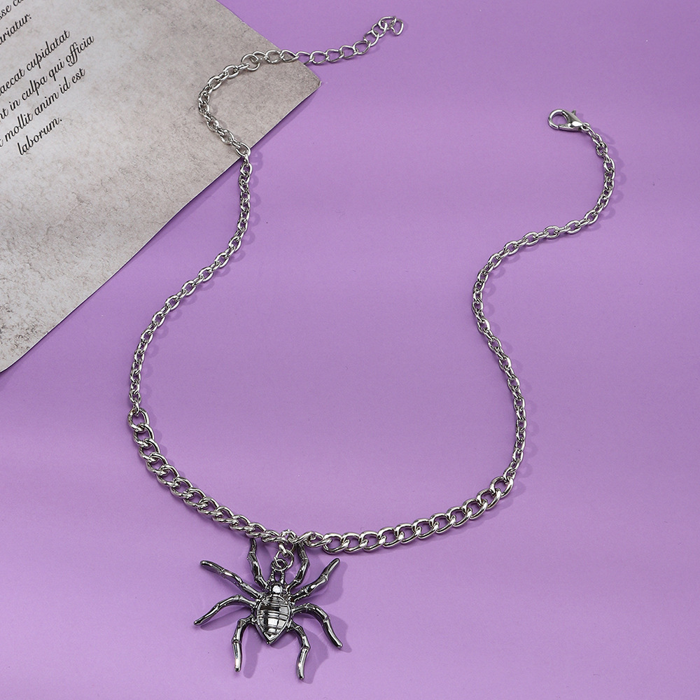 Halloween Spider Shape Pendant Necklace Wholesale Nihaojewelry