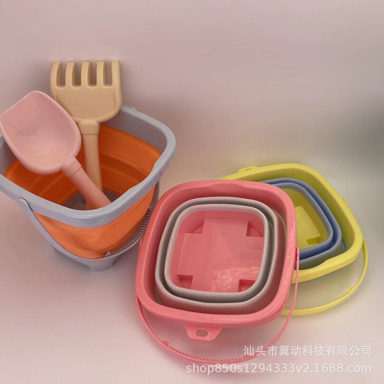 2024 juguetes de verano calientes, barriles plegables de playa junto al mar, barriles retráctiles, portátiles y fáciles de traer, plegables