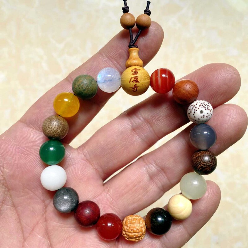Hangzhou Scenic Area Eighteen Seed Beads Bracelet Hangzhou Lingyin Bracelet Prayer Beads 18 Seed Buddhist Beads Bodhi Seed Bracelet Eighteen Beads