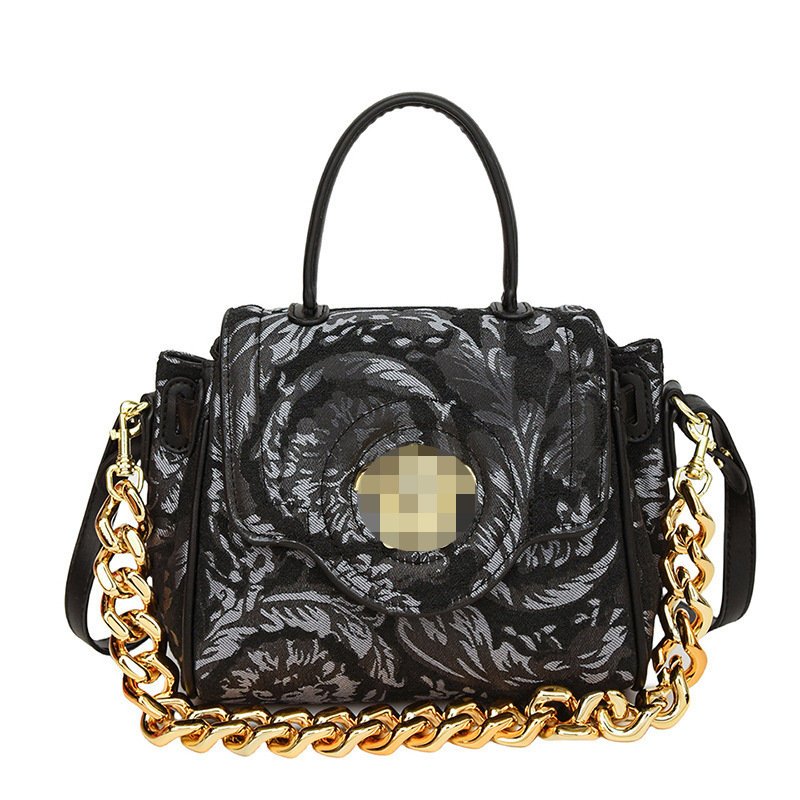 Bolso transfronterizo bolso de hombro de estilo occidental de alta gama para mujer bolso de platino de textura de moda bolso de mensajero de viaje de cadena de todo fósforo