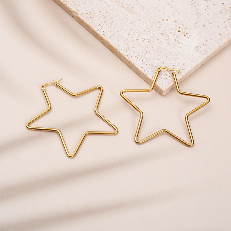 Estrela de cinco pontas dourada 2,0*40mm