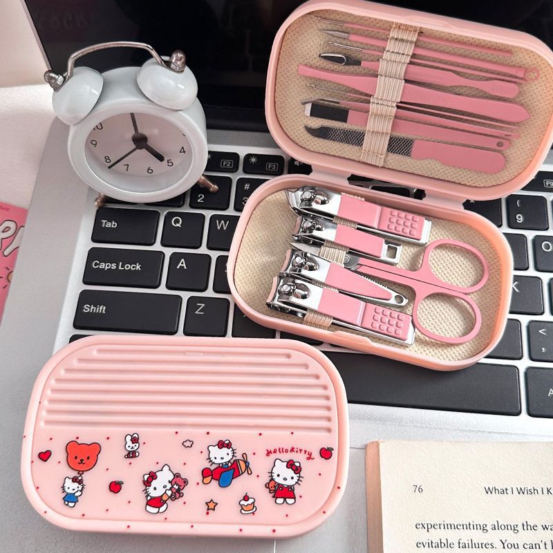 Cute Nail Clipper Set of 14 Pieces for Home Use, Girls' Nail Clippers, Student Nail Clippers, Kidsren's Large and Small Nail Tools