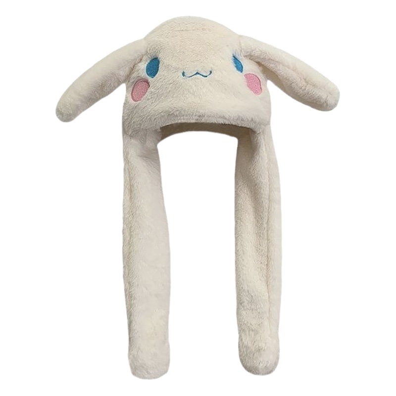 Pinch the ears will move the plush hat new female Net Red warm hat cute rabbit airbag hat wholesale