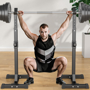 Squat Rack Home Adjustable Split Barbell Rack Professional Bench Press Barbell Set Weightlifting Bed Fitness Equipment