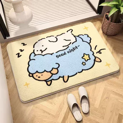 Avtomobil döşəmə paspasları — wholesale - sleeping-dream-sheep-brings-you-4060cm-imitation-cashmere
