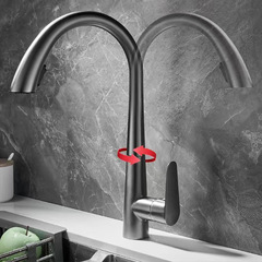 Cross-border full copper pull-out kitchen faucet cold and hot home use extendable swivel sink washing basin splash-proof faucet