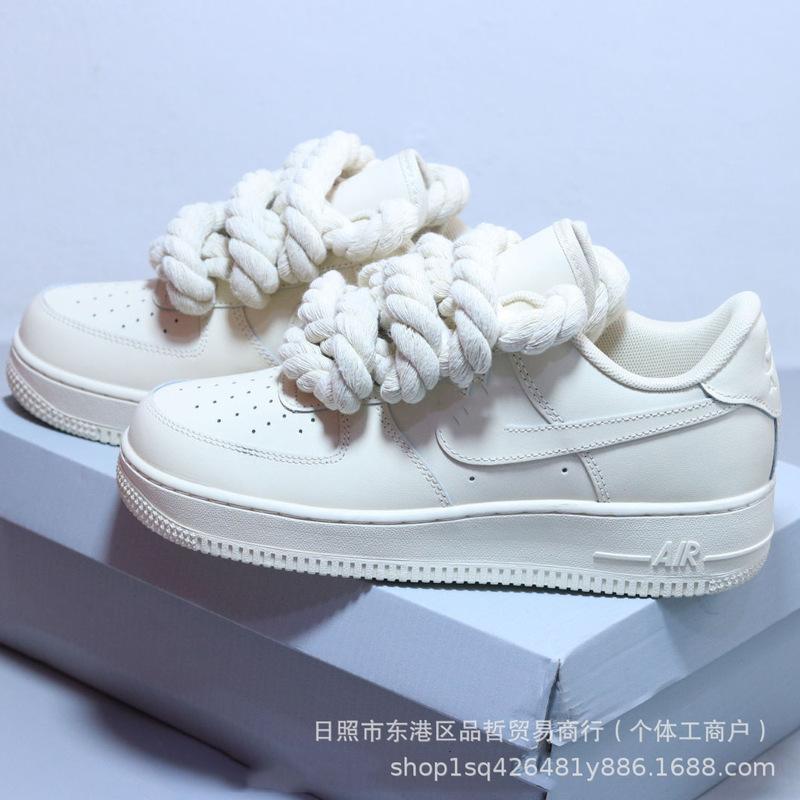 Cross-Border Af1 Hemp Rope Sneakers Thick Laces Women's Sports Shoes Air Force One Limited Casual Men's Trendy Shoes Cross-Border Af1 Hemp Rope Sneakers Thick Laces Women's Sports Shoes Air Force One Limited Casual Men's Trendy Shoes