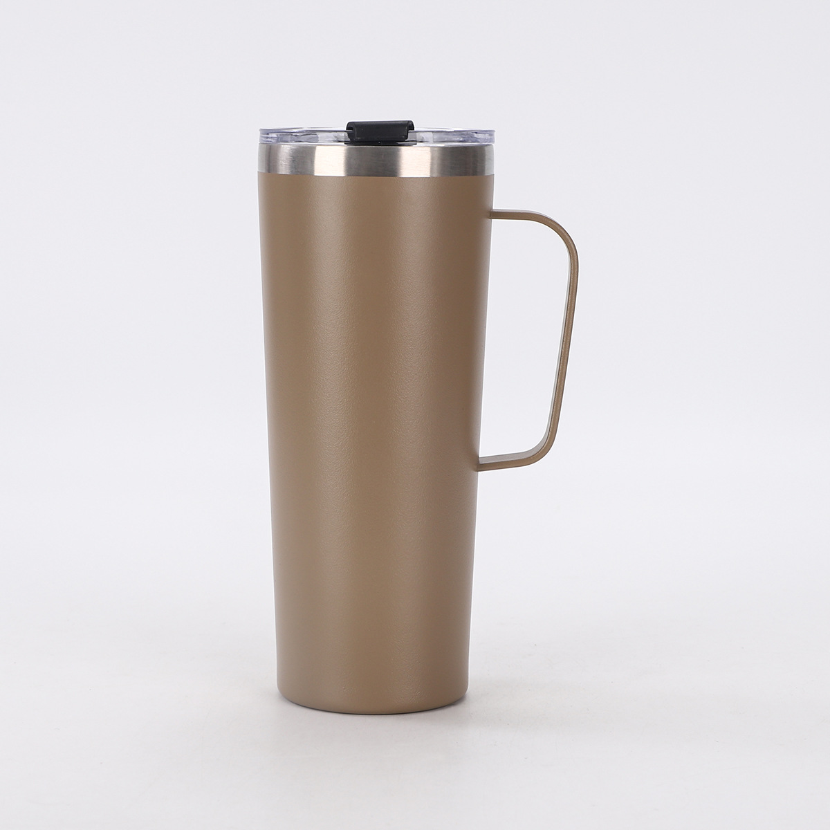 Nuevo mango de acero inoxidable transfronterizo de 12oz taza de oficina taza de café portable al aire libre taza de aislamiento térmico