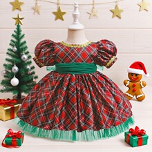10893 Christmas Plaid Dress ʥ������ȹ ŷ���羳����ѷ