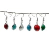 Earrings stainless steel, turquoise stone inlay from pearl, decorations, with gem