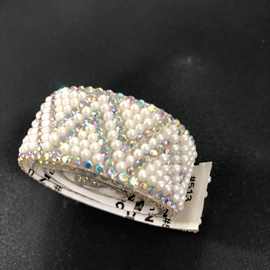 珍珠A级水钻贴链条DIY多款玻璃花网钻背胶排钻烫钻片鞋材辅料批发