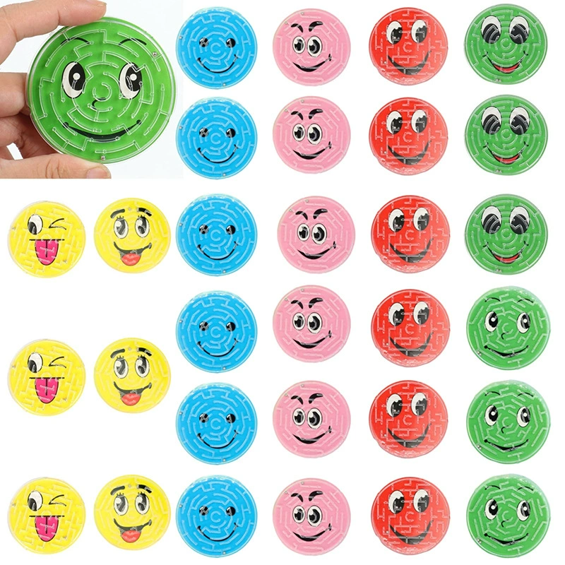 Лабиринт-головоломка для детей: стальной шариковый лабиринт с улыбающимися лицами, игрушка-трек для шариков, товар для школьников и уличных торговцев