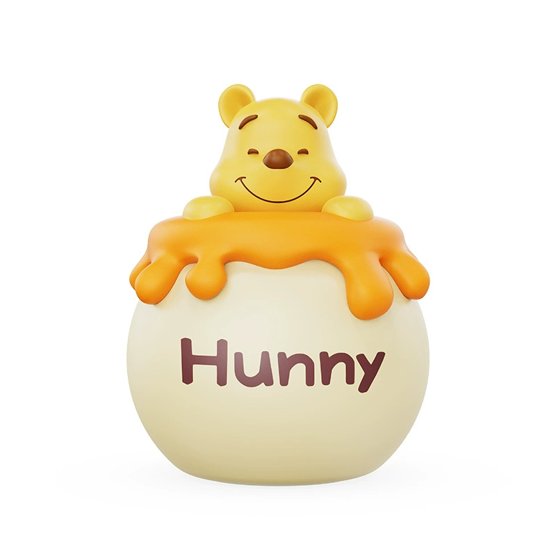Сластен Pooh Bear ночник USB-зарядка, спальня, ночники для времени, милый мишка с медом, ночник