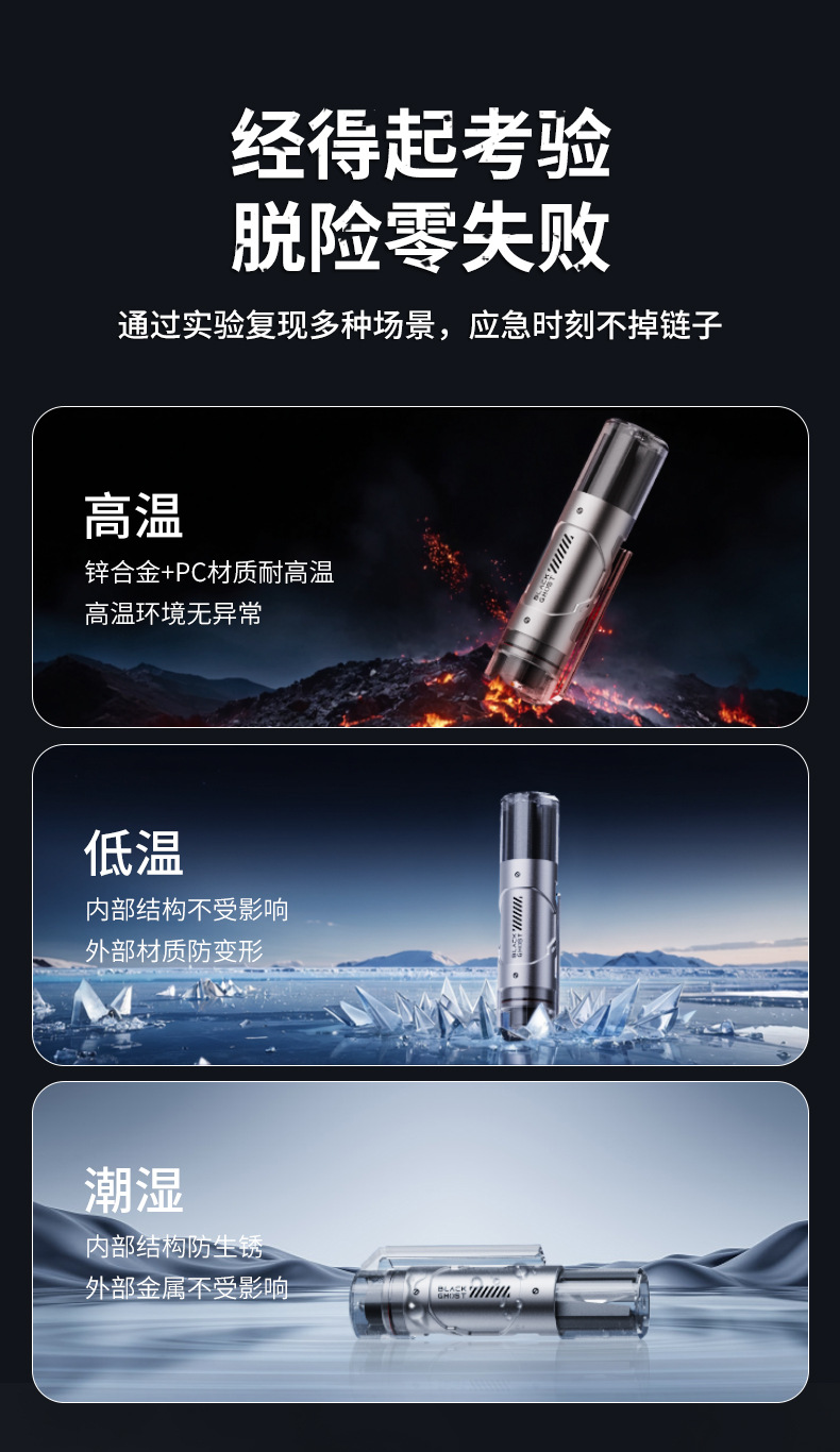 New car safety hammer mini multi-function cutter glass escape broken window artifact tungsten steel head car life-saving hammer