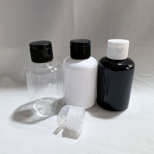 120ml round shoulder transparent plastic flip cap cosmetic shampoo empty shower gel butterfly cap PET refill bottle