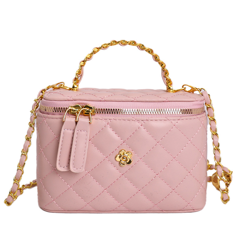 Cross-border 2026 nuevo estilo de alto nivel de sensación de fragancia pequeña bolsa de mano de moda versátil cadena de diamante mochila de hombro