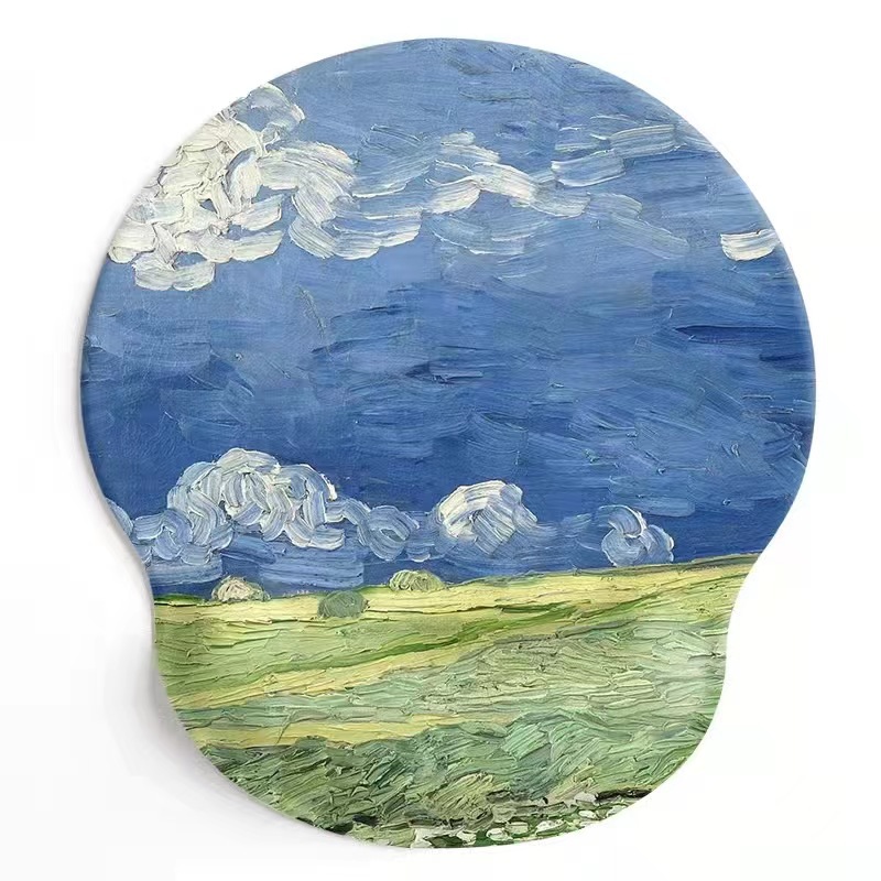 밀 필드 반 고흐 손목 마우스 패드