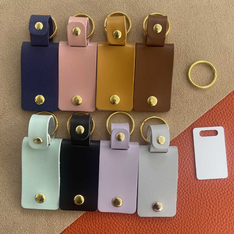 16g Weight Slip-on Clasp Closure Type Keychain Classification 1 Piece Quantity Daily Occasion Pu Leather, Aluminum sheet Material Solid Color Pattern Unisex Gender Simple Style Style Simple Style Solid Color Pu Leather Aluminum Sheet Unisex Slip-on Keychain 24