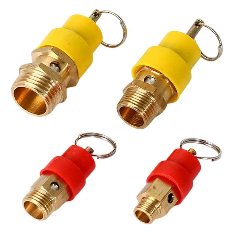 Двухточечный предохранительный клапан для воздушного компрессора, латунный пружинный предохранительный клапан, клапан сброса давления для газового баллона, промышленный предохранительный клапан