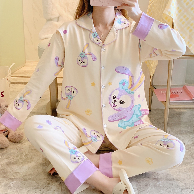 Confinement Clothes Pure 67 Months Cotton Maternity Pajamas Spring and Summer Thin Postpartum Pregnancy Maternity Nursing Home Clothes Set