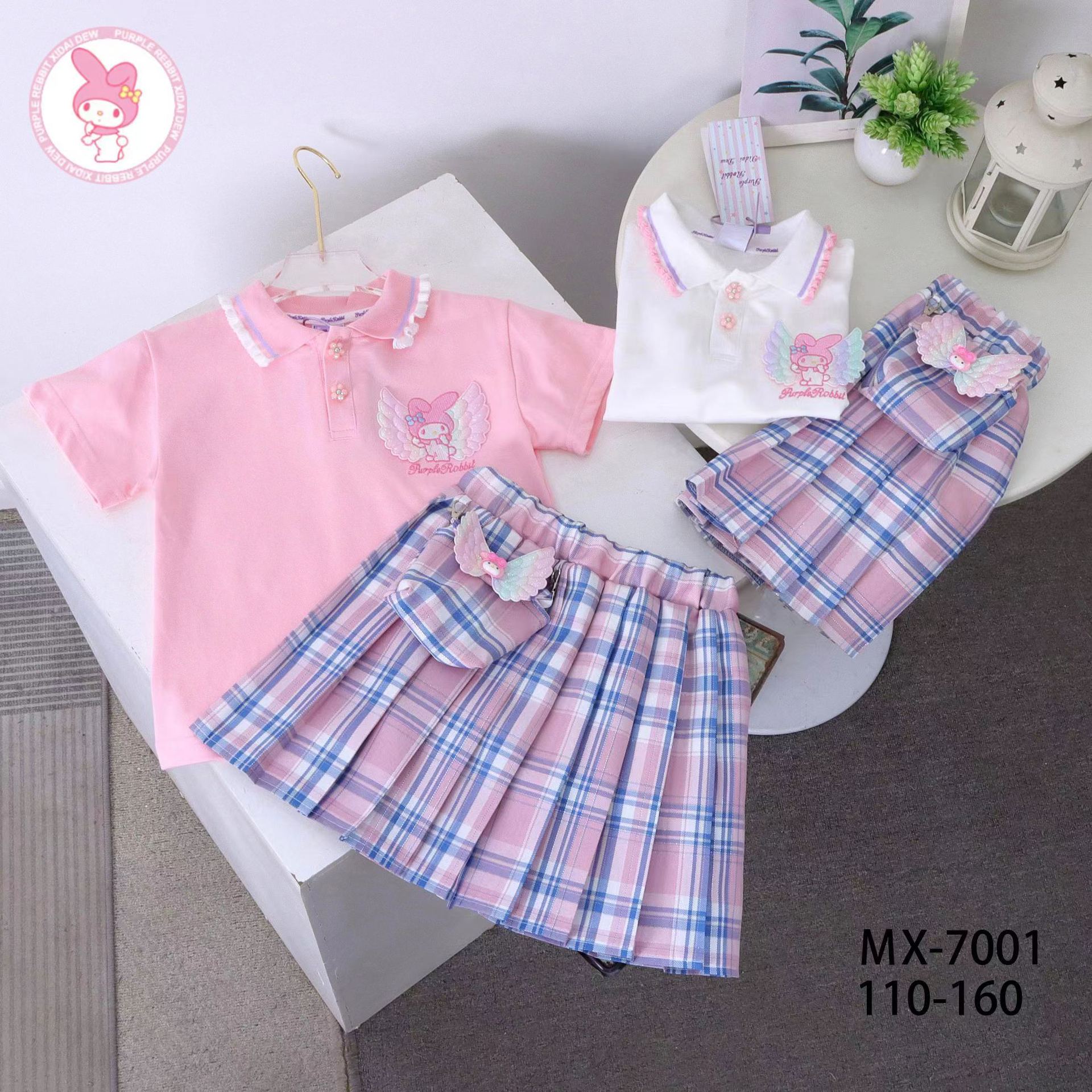 Mädchen Sanrio Polo Kragen Rock Set Sommer Für Große Kinder_voghion.com