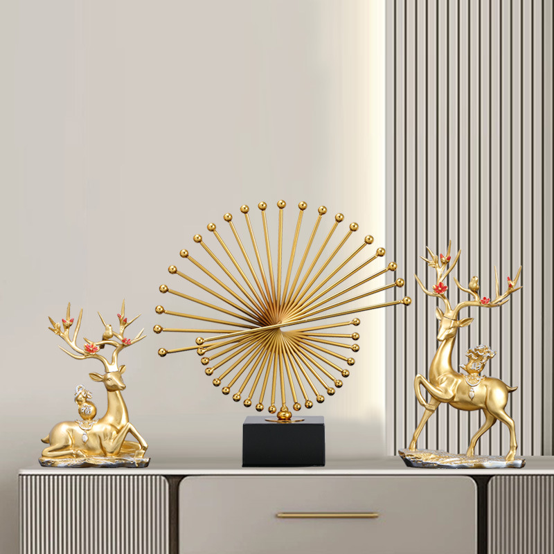 Living Room TV Cabinet Ornaments Home Light Luxury High-end Countertop Wine Cabinet Decorations Entry Entrance Entrance Home Home Deer