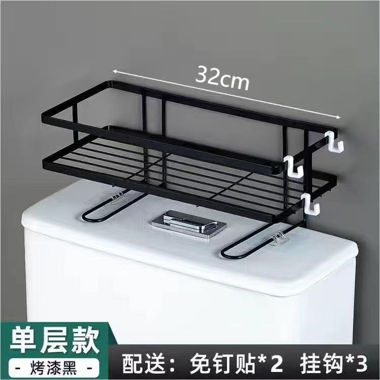 国境を越えて穴を開けないトイレの棚浴室のゴミ収納棚トイレの多機能水タンク収納棚の神器|undefined