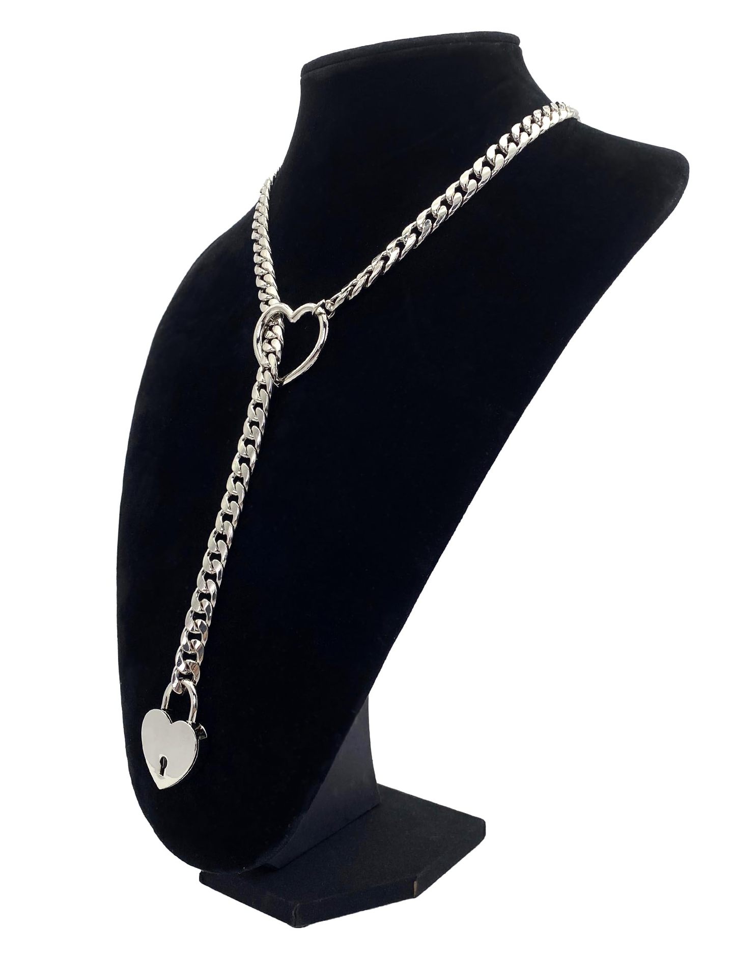 Collar Lina Girl Brass chapado en oro auténtico, de gran venta, con diseño cruzado, anillo de moda en forma de corazón, estilo punk, rock, cubano, largo._voghion.com