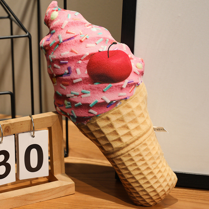 Simulación de personalidad interesante barril de helado almohada juguete de peluche muñeca helado guardería props de espectáculo de baile image 13
