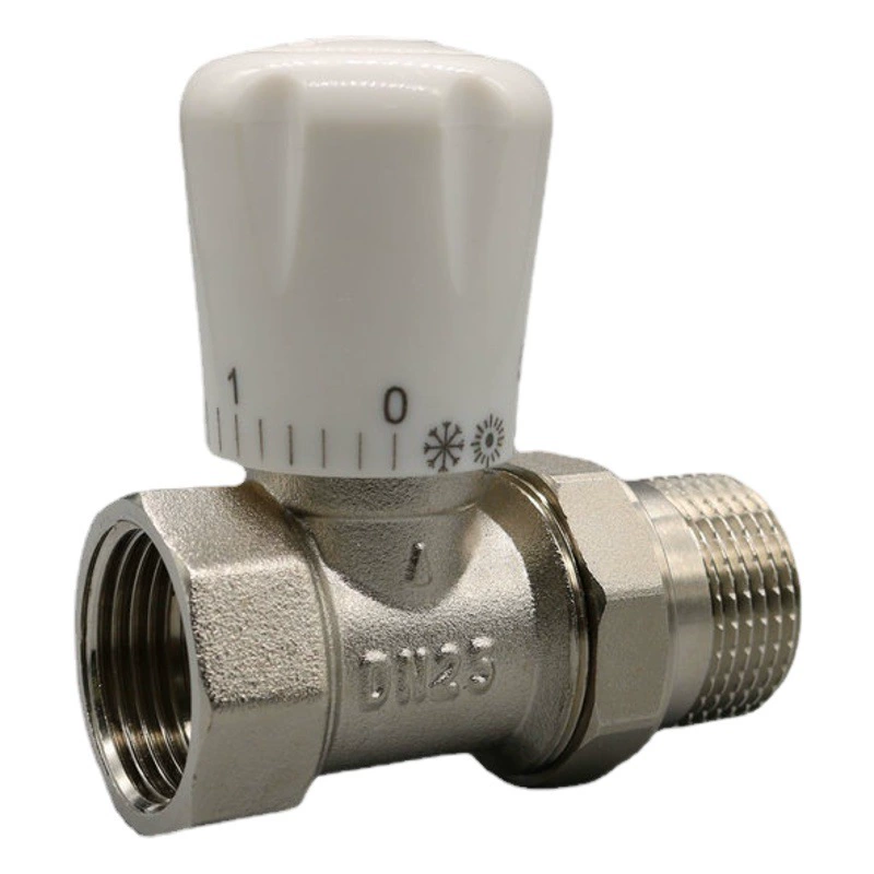 Клапан регулирования температуры с прямой внутренней резьбой Прямое рассеивание тепла радиатора Ручная Регулировка Термостатический регулирующий клапан контроля температуры