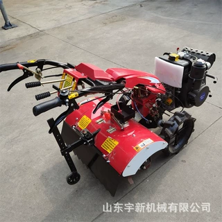 手推式旋耕机转向灵活小型微耕机 四驱回填开沟机