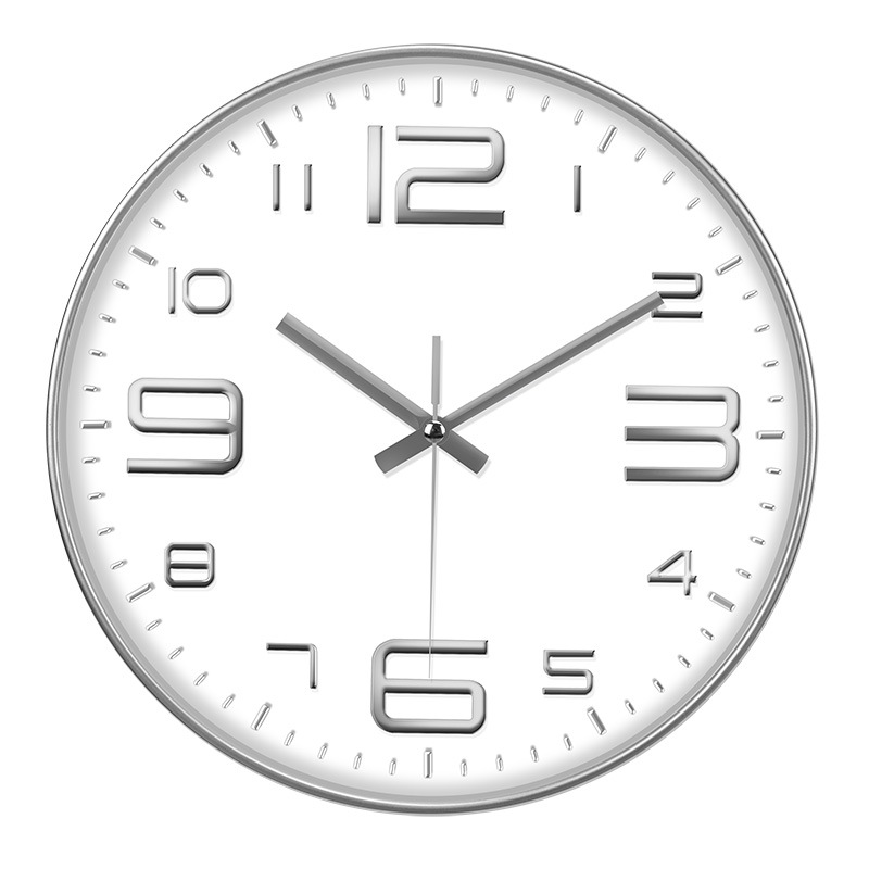 Reloj de pared de 12 pulgadas (30 cm) minimalista silencioso – decoración creativa para dormitorio, lujo ligero personalizado.