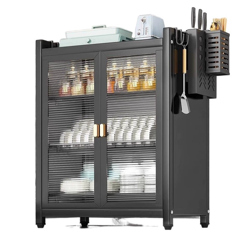 Kitchen multi-functional storage rack multi-layer counter-mounted bowl and plate drain rack bowl rack household cupboard tableware storage box
