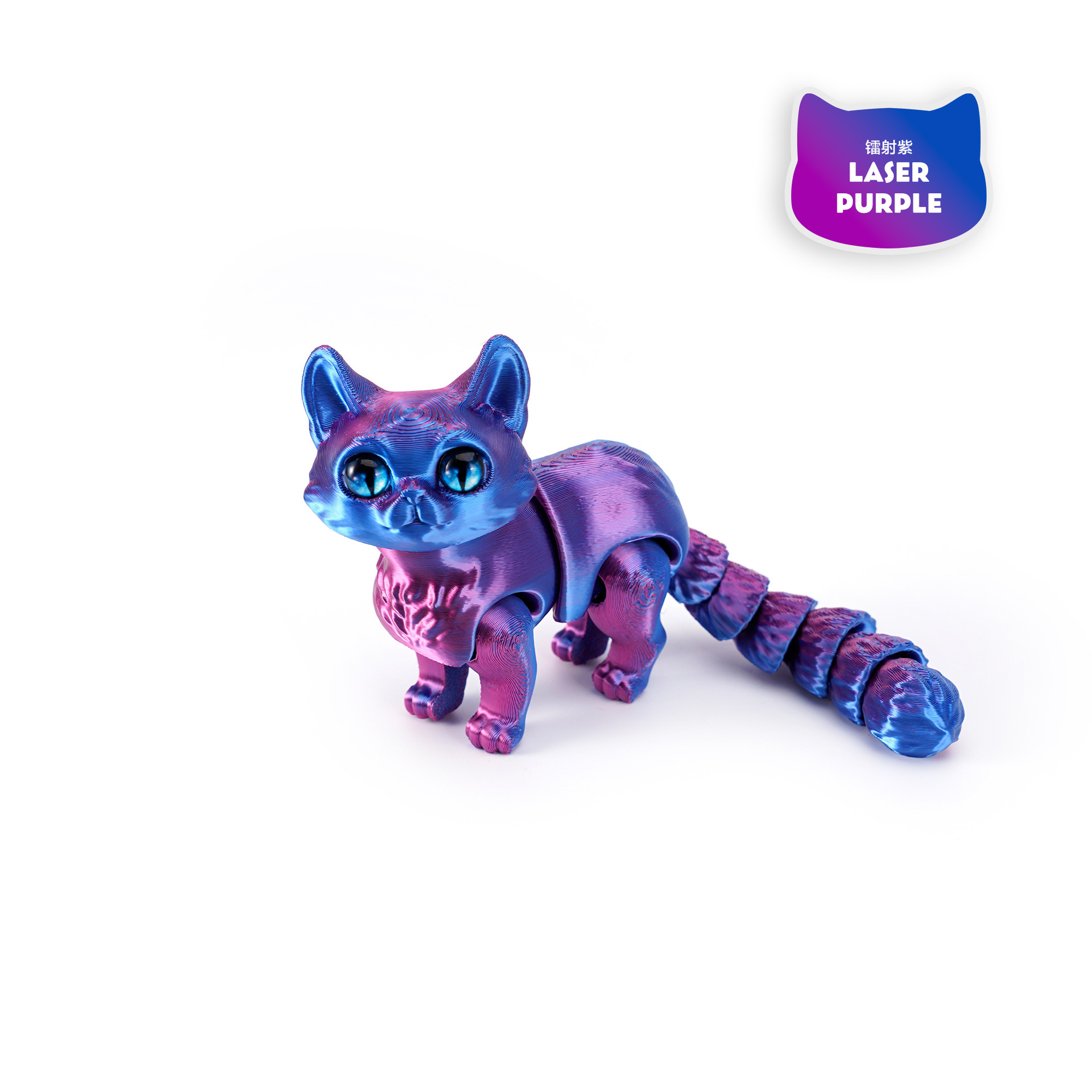 Impresión 3D adornos de gato modelo hecho a mano simulación de juguetes de animales explotadores transfronterizos juguetes de impresión 3D para gatos