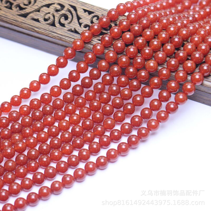 Factory direct 7A grade red agate round beads beaded string diy handmade bracelet jewelry materials wholesale Factory direct 7A grade red agate round beads beaded string diy handmade bracelet jewelry materials wholesale
