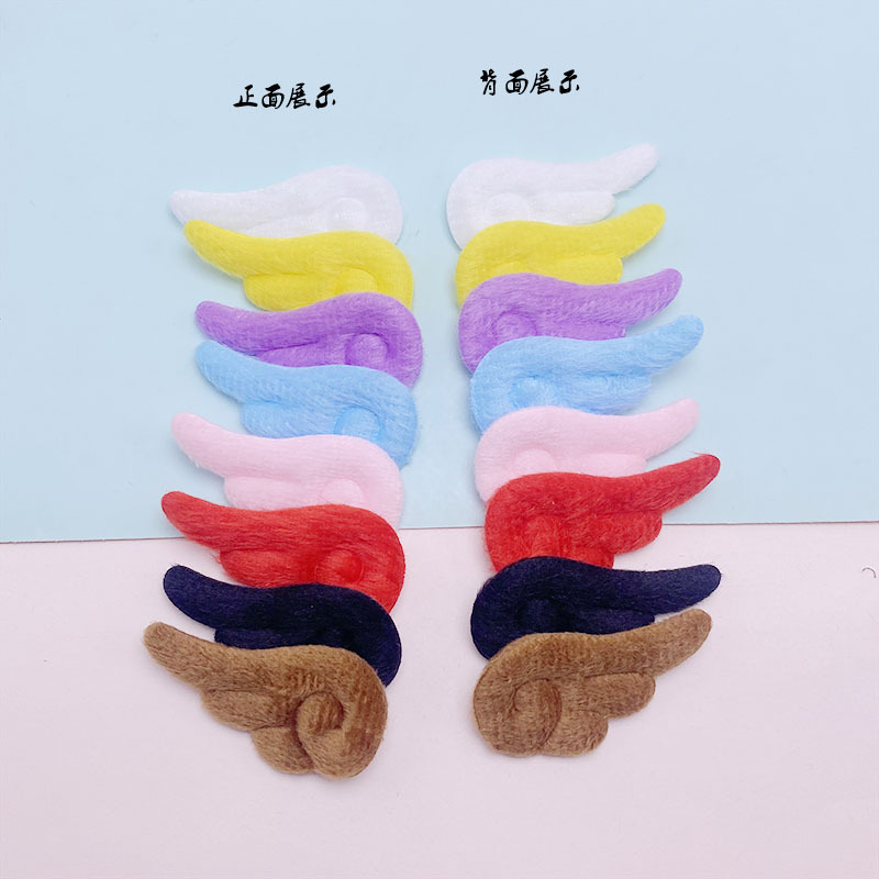 De doble cara alas de Ángel de felpa DIY horquilla tocado accesorios para el cabello zapatos bolsa calcetines decoración de la tarjeta de la torta
